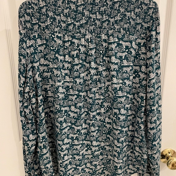 Anthropologie Maeve Emory Tiger Print Blouse Size 14 - Picture 5 of 5